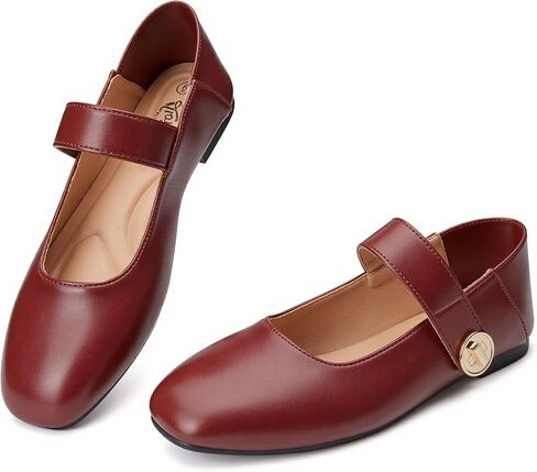 Trary Flats for Women Mary Jane Shoes Shole Shoes for Women Recied Business Office مع Velcro in Kuwait