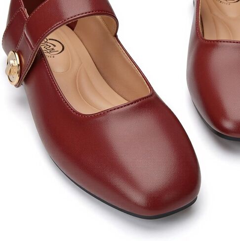 Trary Flats for Women Mary Jane Shoes Shole Shoes for Women Recied Business Office مع Velcro in Kuwait