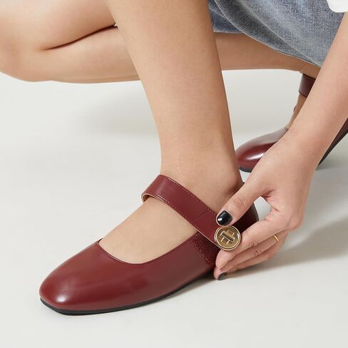 Trary Flats for Women Mary Jane Shoes Shole Shoes for Women Recied Business Office مع Velcro in Kuwait