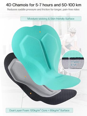 شورت دراجة بيرجريسار للسيدات السراويل القصيرة الدراجات مع 3 جيوب شورت ركوب الدراجات ركوب الدراجات in Kuwait