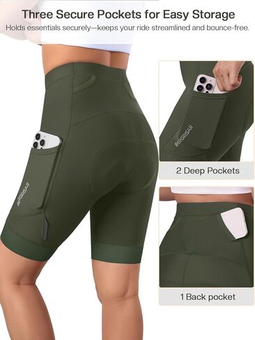 شورت دراجة بيرجريسار للسيدات السراويل القصيرة الدراجات مع 3 جيوب شورت ركوب الدراجات ركوب الدراجات in Kuwait
