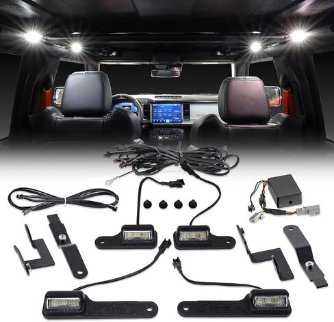 IAG 4PC LED LED KIT KIT V2 W/HARNESS FOR FORD BRONCO 2021+ 4 DOOR Hardtop (يشمل أقواس التثبيت) in Kuwait