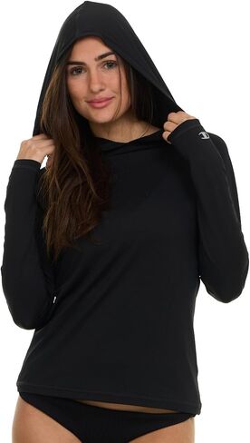 Champion Rash Guard for Women with Hood, Long Sleeve Hoodie Swim Shirts for Women, Quick Dry UPF 50+ SPF Sun & UV Protection in Saudi Arabia