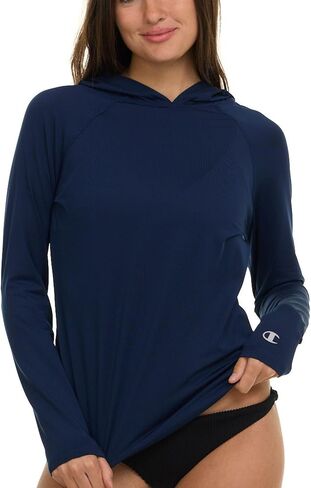 Champion Rash Guard for Women with Hood, Long Sleeve Hoodie Swim Shirts for Women, Quick Dry UPF 50+ SPF Sun & UV Protection in Saudi Arabia