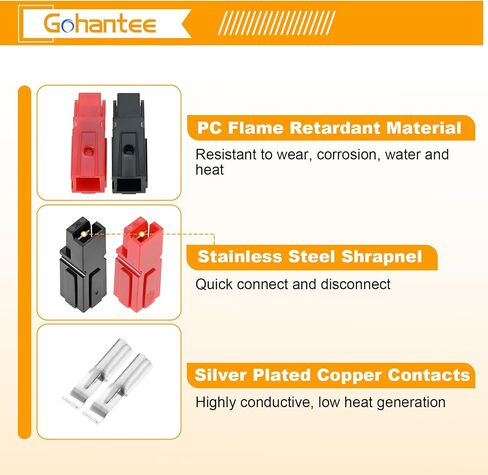 Gohantee 15amp Power Battery Connectors متوافقة مع موصلات PowerPoles Andersons ، مجموعة موصل الطاقة المعيارية للبطاريات ، موصلات مفصلات سريعة. in Kuwait
