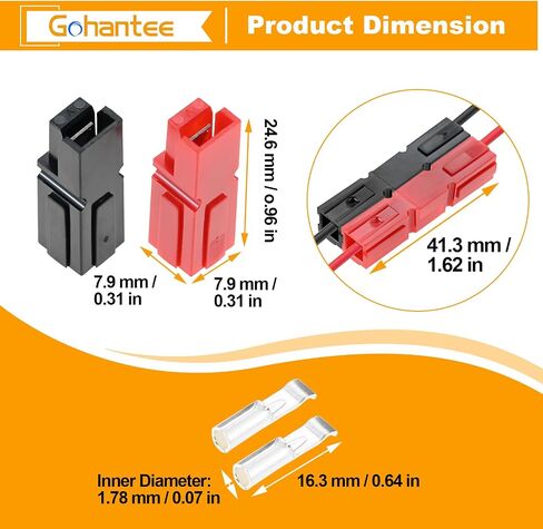 Gohantee 15amp Power Battery Connectors متوافقة مع موصلات PowerPoles Andersons ، مجموعة موصل الطاقة المعيارية للبطاريات ، موصلات مفصلات سريعة. in Kuwait