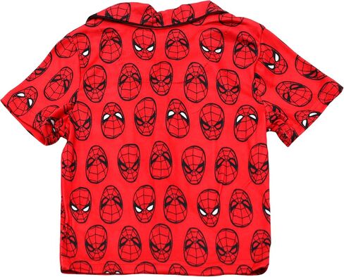Marvel Spiderman Pajamas for Boys ، 2 قطعة Spiderman PJS للأولاد الصغار ، مجموعة قصيرة من الأكمام القصيرة والاختصار ، الحجم 4T الأحمر in Saudi Arabia
