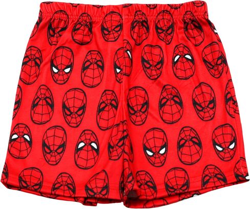 Marvel Spiderman Pajamas for Boys ، 2 قطعة Spiderman PJS للأولاد الصغار ، مجموعة قصيرة من الأكمام القصيرة والاختصار ، الحجم 4T الأحمر in Saudi Arabia