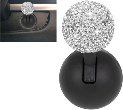 غطاء زر بدء تشغيل السيارة ، أغطية عصا التحكم في المحرك ، محرك إيقاف Rhinestone ، وضغط على زر واحد لبدء غطاء الروك ، وملحقات الديكور الداخلية للسيارات ، وأجهزة الكمبيوتر ، والمزيد (أبيض) in Kuwait