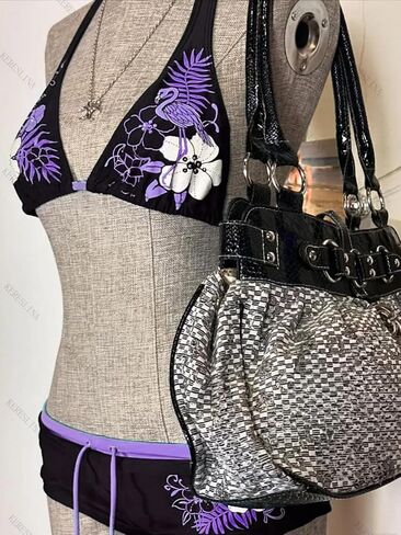 2 Piece Y2k Halter Bikini Sets Women Sexy Swimsuit Beach Sets Cute Summer Going Out Outfits 2025 Vacation 2000s in Saudi Arabia