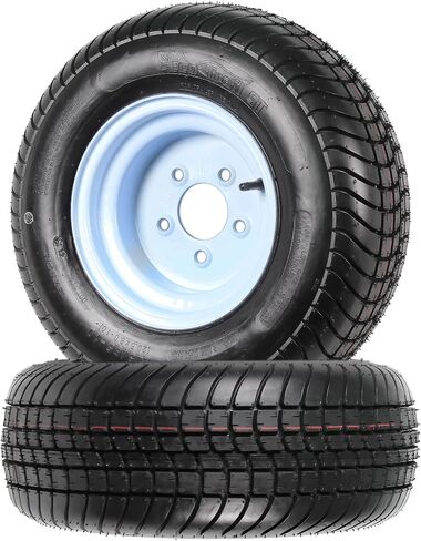 إطار مقطورة ecustomrim 2-pack على الحافات 205/65-10 20.5x8.0-10 نطاق الحمل C 5 Lug White Wheel-ضمان لمدة عامين مع الطريق المجاني in Saudi Arabia