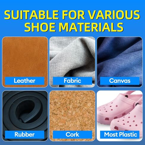 Shoe Glue, Shoe Repair Adhesive Flexible, Waterproof, Clear, Super Strong Glue for Soles, Sneakers, Boots, Leather, Handbags, Soles, Heels - Works on Leather, Rubber, Vinyl, Canvas - 0.7oz x 2 in Saudi Arabia