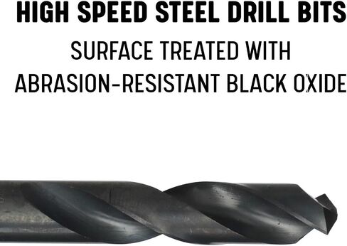Drill America 60 Piece High Speed Steel Screw Machine (Stub) Drill Bit Set (Wire Sizes: #1 - #60), D/AST Series in Saudi Arabia