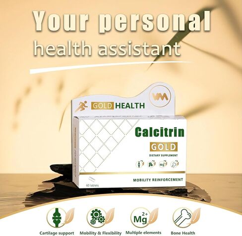 Calcitrin Gold Dietary Supplement - Mobility & Bone Strength Support, Joint Strength Supplement, Suitable for Men, Elderly and Women, 60 Tablets (1pc) in Saudi Arabia
