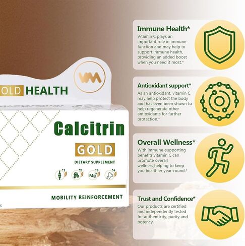 Calcitrin Gold Dietary Supplement - Mobility & Bone Strength Support, Joint Strength Supplement, Suitable for Men, Elderly and Women, 60 Tablets (1pc) in Saudi Arabia