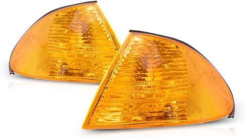 لعام 1999 2000 BMW 323I Park/Signal Lights Driver و Park Side Park/Signal/Marker Combo ؛ عربة سيدان/4DR ؛ E46 ؛ W/Amber Lens BM2520104 BM2521104 in Saudi Arabia