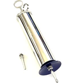 CynaMed Ear Wax Removal Syringe 8 OZ - Brass with Chrome Finish Ideal for Household, EMT, Firefighter, Police, Medical Student in Kuwait