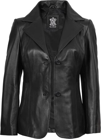 Decrum Women Leather Blazer - Casual Stylish Leather Coats for Women in Saudi Arabia