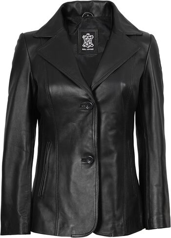 Decrum Women Leather Blazer - Casual Stylish Leather Coats for Women in Saudi Arabia