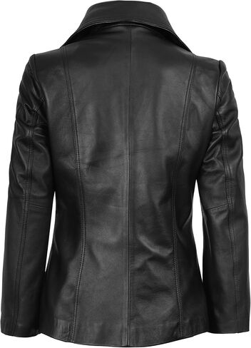 Decrum Women Leather Blazer - Casual Stylish Leather Coats for Women in Saudi Arabia