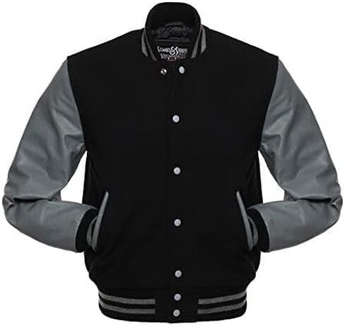 Stewart & Strauss Wool and Vinyl (Faux Leather) Varsity Jackets in Saudi Arabia