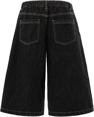 Aelfric Eden Detachable Kerchief Baggy Longline Jorts Casual Denim Shorts Y2K Streetwear Unisex Jean Shorts in Saudi Arabia