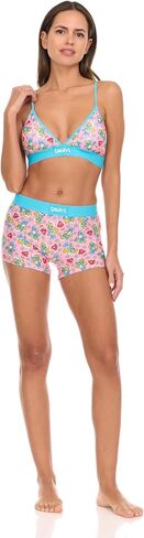 The Smurfs Women’s Sports Bra & Boxer Briefs Underwear Set - Triangle Bra with Adjustable Straps & Removable Pads in Kuwait