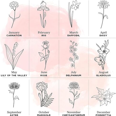 Custom Leather Customized Jewelry Organizer Box w/Name & Birth Flower Month - Birthday Gifts for Women, Mom Personalized Jewelry Travel Case - Beige in Kuwait