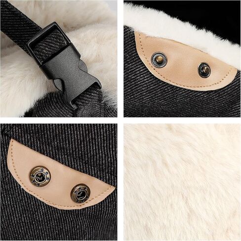 Trapper Hat Russian Ushanka Tropper Hats Winter Warm Thick Fleece Lined Earflap Cap for Women Men in Saudi Arabia