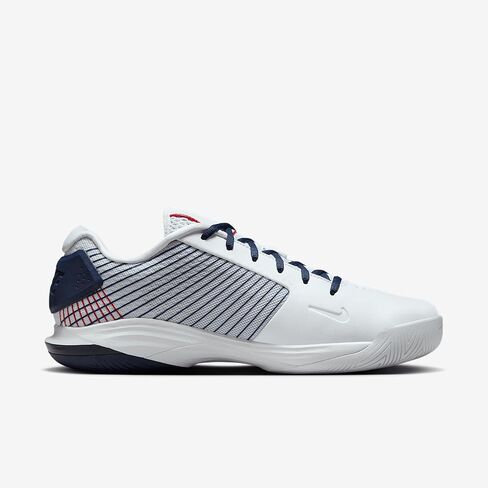 Nike Vapor 12 Hypersmash Men's Hard Court Tennis Shoes (HJ0549-100, White/Sport Red/Pure Platinum/Obsidian) in Saudi Arabia