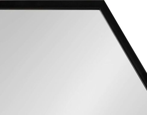Kate and Laurel Rhodes Modern Hexagon Wall Mirror Set, 3 Pieces Black, Chic Geometric Mirror for Wall in Saudi Arabia