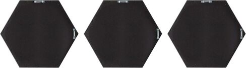 Kate and Laurel Rhodes Modern Hexagon Wall Mirror Set, 3 Pieces Black, Chic Geometric Mirror for Wall in Saudi Arabia