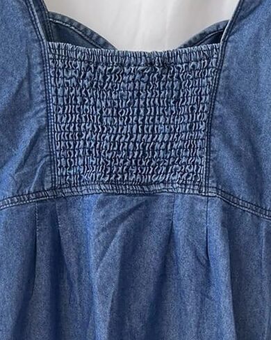 utcoco Denim Dress for Women Sleeveless Button Down Slim Fit Midi Jean Dresses for Women 2025 in Saudi Arabia