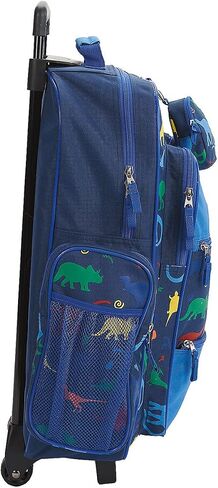 Lillian Vernon Personalized Rolling Luggage for Kids, 5-Pocket Blue Camo Suitcase Set With Clip-On Pouch, Customizable Boys Travel Carrier on Wheels, 5W x 12" L x 20"H in Kuwait