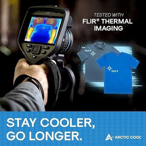 Arctic Cool Men’s Polo Instant Cooling Moisture Wicking Performance UPF 50+ Short Sleeve Polo in Kuwait
