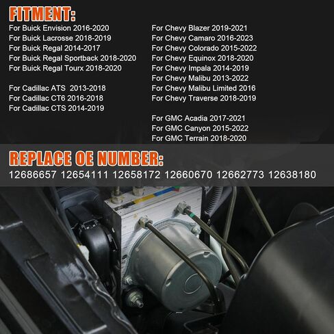 12686657 Brake Vacuum Pump(2.0L/2.5L), ‎For Chevy Blazer 2019-2021, For Malibu 2013-2022, For GMC Acadia 2017-2021, For Cadillac CTS CT6 ATS, For Buick Envision 2016-2020, OE: 12658172 12654111 in Saudi Arabia