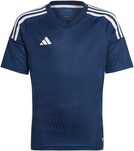 Adidas Kids Boys Tiro23 Competition v Neck Short Sleeve Jersey Soccer Cleats - Gray in Saudi Arabia