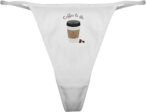 Cafepress Heart Coffee Classic Thong Intonder ، سراويل داخلية للسيدات in Kuwait