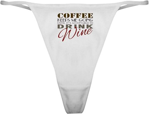 Cafepress Heart Coffee Classic Thong Intonder ، سراويل داخلية للسيدات in Kuwait