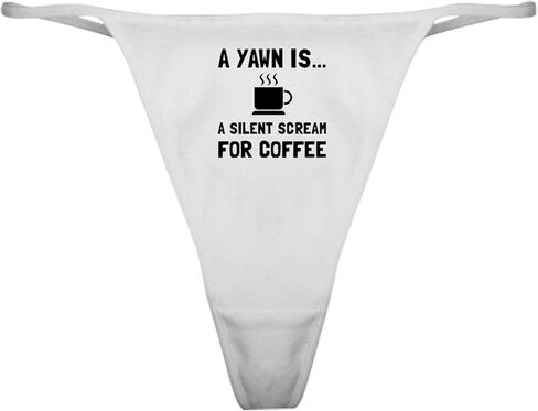 Cafepress Heart Coffee Classic Thong Intonder ، سراويل داخلية للسيدات in Kuwait