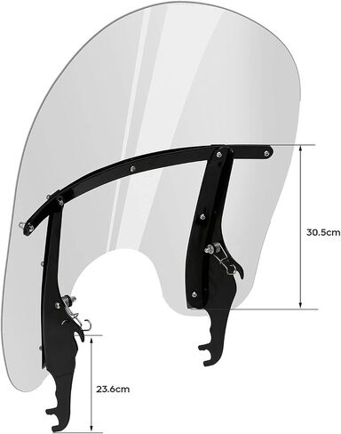 TCMT Detachable Windscreen Windshield Fit For Harley Softail Slim Deluxe Fat Boy Heritage Softail Classic FLS FLSS FLST FLSTC FLSTF FLSTFB FLSTFBS 2000-2017 in Kuwait