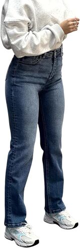 TodTan Women's Skinny Jeans Ripped Mid Rise Stretch Destroyed Denim Pants Jeans in Kuwait