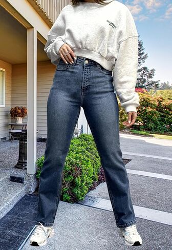 TodTan Women's Skinny Jeans Ripped Mid Rise Stretch Destroyed Denim Pants Jeans in Kuwait