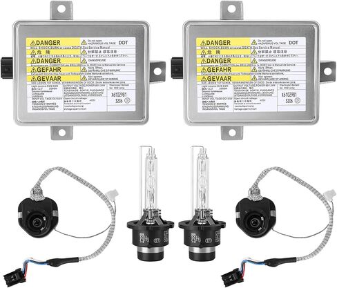 W3T19371 2PCS Xenon HID Headlight Ballast with Igniter & D2S Bulb Replacement for Acura TL TSX ILX ZDX RDX Honda Odyssey Mazda 3 5 CX-9 Mitsubishi Outlander Lancer - Replaces W3T15671 W3T16271 in Kuwait