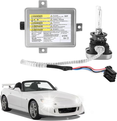 W3T19371 2PCS Xenon HID Headlight Ballast with Igniter & D2S Bulb Replacement for Acura TL TSX ILX ZDX RDX Honda Odyssey Mazda 3 5 CX-9 Mitsubishi Outlander Lancer - Replaces W3T15671 W3T16271 in Kuwait