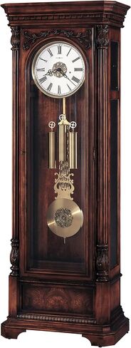 Howard Miller Perlman Floor Clock II, Wood Finish & Adjustable Levelers with Cable-Driven, Triple-Chime Movement White Dial Roman Numerals Floor Clocks Best for Bedroom & Living Room in Saudi Arabia