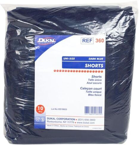 Dukal 360 Patient Exam Wear, Short, Non-Sterile, Unisize, Dark Blue (5 Bags/Case 10 Bag) (Pack of 50) in Saudi Arabia