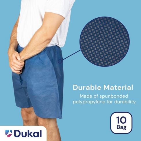 Dukal 360 Patient Exam Wear, Short, Non-Sterile, Unisize, Dark Blue (5 Bags/Case 10 Bag) (Pack of 50) in Saudi Arabia