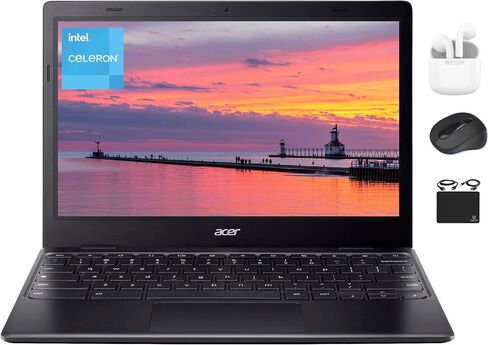 acer Chromebook Spin أحدث كمبيوتر محمول قابل للتحويل x360، شاشة لمس عالية الدقة 11.6 بوصة 2 في 1، معالج MediaTek MT8183C ثماني النواة، ذاكرة وصول عشوائي 4 جيجابايت، 192 جيجابايت (64 جيجابايت eMMC + بطاقة 128 جيجابايت)، Wi-Fi، نظام تشغيل Chrome + HubxcelAc in Kuwait