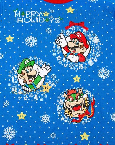 NUMSKULL للجنسين الرسمي Nintendo Super Mario Christmas Jumper للرجال أو النساء - هدية سترة حداثة قبيحة in Saudi Arabia